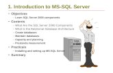 1. Introduction to MS-SQL Server