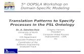 Translation Patterns to Specify  Processes in the PSL Ontology