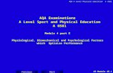 AQA Examinations A Level Sport and Physical Education A 6581 Module 4 part E