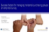 Success factors for managing horizontal purchasing groups:  an empirical survey