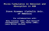 Micro-Turbulence in Emission and Absorption in AGN