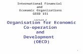 International Financial  and  Economic Organizations GEED 151 Lecture 3