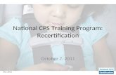 National CPS Training Program: Recertification