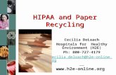 HIPAA and Paper Recycling