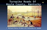 Turnpike Roads Of  Boyle County, Kentucky