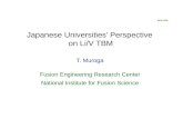Japanese Universities’ Perspective  on Li/V TBM