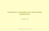 Introduction to Intermediate Code, virtual machine implementation