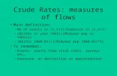 Crude Rates: measures of flows