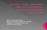 Lecture 1: Basic laboratory skills and investigative approach for sample preparation