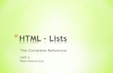 HTML - Lists