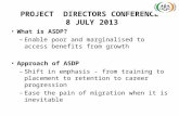 PROJECT  DIRECTORS CONFERENCE  8 JULY 2013