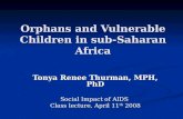 Orphans and Vulnerable Children in sub-Saharan Africa