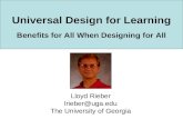 Universal Design for Learning Benefits for All When Designing for All