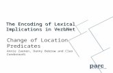 The Encoding of Lexical Implications in VerbNet