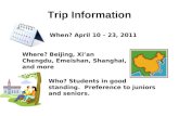Trip Information