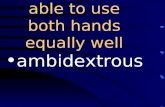 able to use both hands equally well