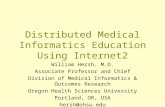 Distributed Medical Informatics Education Using Internet2