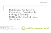 Building a Productive, Expanding, Sustainable Energy Economy:  Cutting the Cost of Clean Solutions