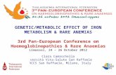GENETIC/METABOLIC EFFECT OF IRON METABOLISM & RARE ANEMIAS