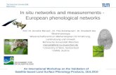 In situ networks and measurements -  European phenological networks