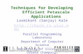 Techniques for Developing Efficient Petascale Applications
