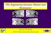 The Asymmetry between Matter and Antimatter