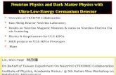 Neutrino Physics and Dark Matter Physics with  Ultra-Low-Energy Germanium Detector