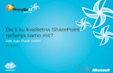 Da li  su kvalitetna  SharePoint  rje šenja samo mit?