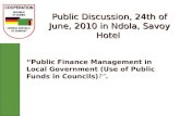 Public Discussion, 24th of June, 2010 in Ndola, Savoy Hotel