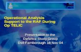 Operational Analysis Support to the RAF During Op TELIC