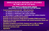 SINGLE-BUNCH INSTABILITY STUDIES IN THE LHC AT 3.5  TeV/c
