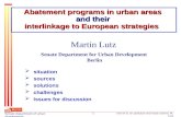 Abatement programs in urban areas  and their interlinkage to European strategies