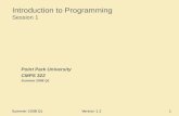 Introduction to Programming Session 1