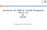 Analysis of ARR & Tariff Proposal   2011-12  of  SLDC