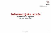 Informacijske mreže Auditorne vježbe Ak.god. 2006/2007