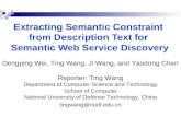 Extracting Semantic Constraint  from Description Text for  Semantic Web Service Discovery