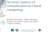 Security aspects of virtualization in Cloud computing