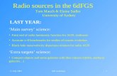 Radio sources in the 6dFGS        Tom Mauch & Elaine Sadler   University of Sydney