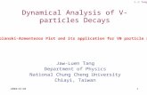 Dynamical Analysis of V-particles Decays
