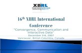 16 th  XBRL International Conference