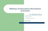 Making researched information practical