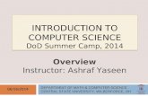 Introduction to Computer Science DoD  Summer Camp, 2014