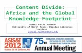 Content Divide: Africa and the Global Knowledge Footprint