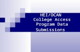 HEI/OCAN  College Access Program Data Submissions