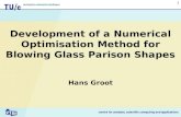 Development of a Numerical Optimisation Method for Blowing Glass Parison Shapes