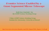 Frontier Science Enabled by a  Giant Segmented Mirror Telescope