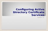Configuring Active Directory Certificate Services