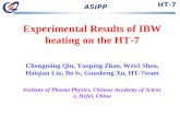 Experimental Results of IBW heating on the HT-7