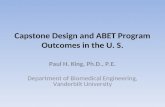Capstone Design and ABET Program Outcomes in the U. S.