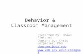 Behavior &  Classroom Management